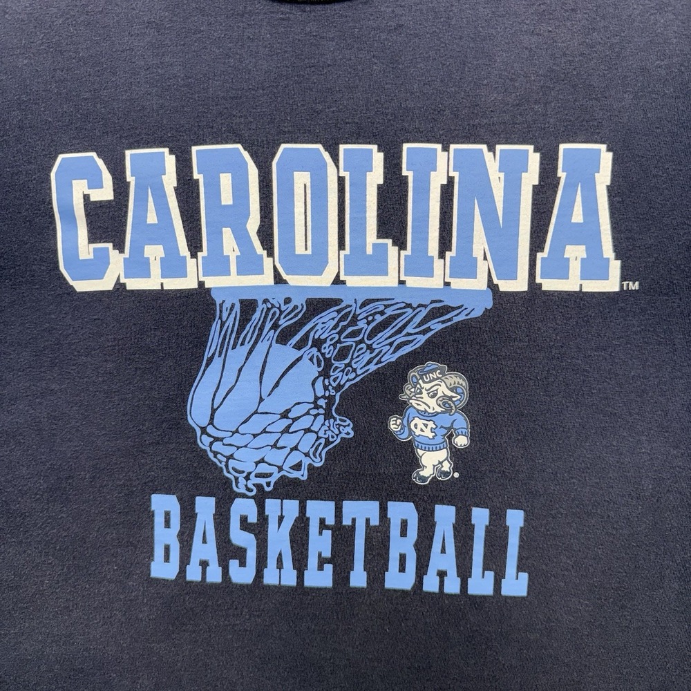 North Carolina Tar Heels Basketball T Shirt Mens M UNC Rameses Colosseum Navy - Picture 4 of 6